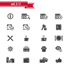 Hotel Amenities Icon set 3 out of 3