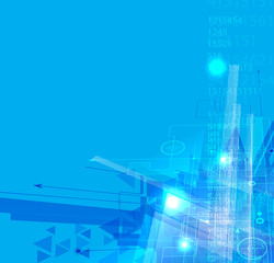 abstract technology background Business & development direction