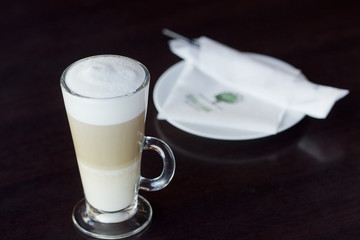 Latté in a glass