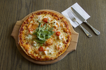 Pizza on the board