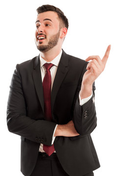 Smart business man having a new great ideea