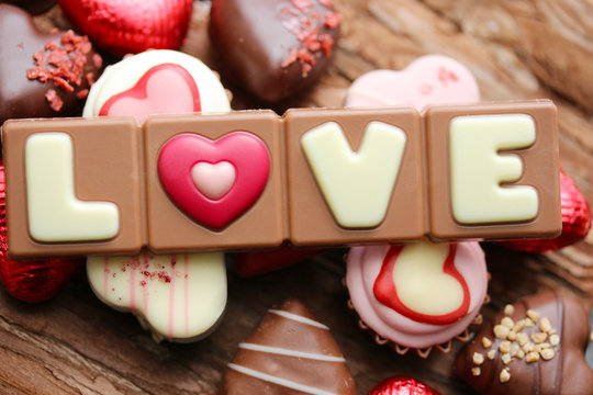 "Love" chocolate