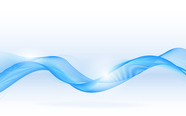 Abstract blue waves. Vector Illustration