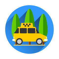 taxi car flat design