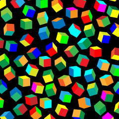 Colored cubes pattern
