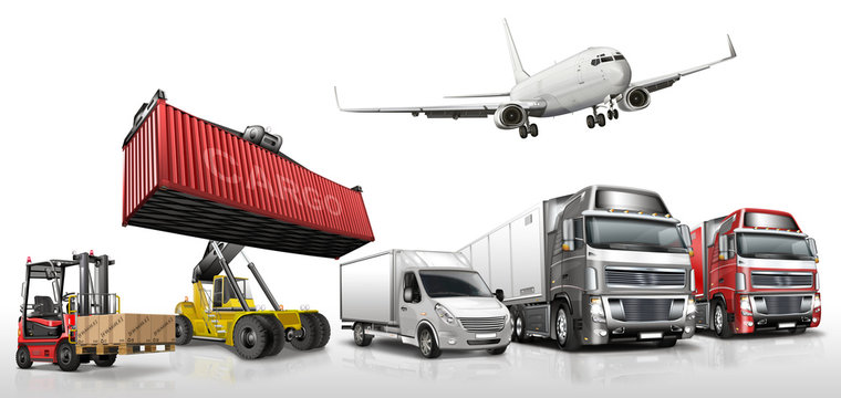 Spedition, Logistik, Truck,Containerstapler, Kleintransporter, F
