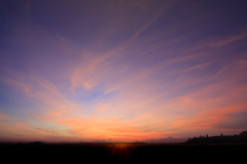 Sunset beautiful sky.