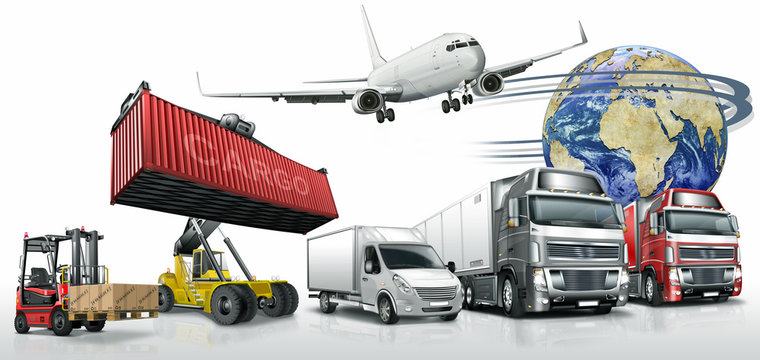 Spedition, Logistik, Truck,Containerstapler, Kleintransporter, F