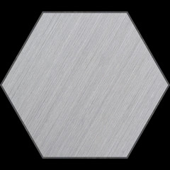 Hexagonal Aluminum Bevelled Panel with Clipping Path