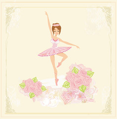 Beautiful ballerina - abstract card