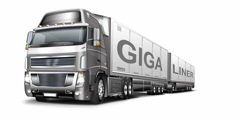 Truck, LKW,Gigaliner,  &Uuml;berl&auml;nge-Laster, freigestellt