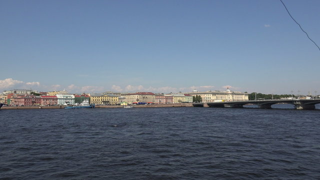 Blagoveshchensky drawbridge. Saint-Petersburg. 4K.