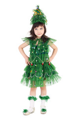 Newyear tree girl
