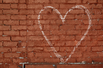 hearts on the old wall