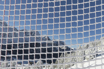 Obraz premium protective network to the alpine skiing track