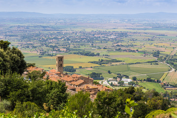 medieval town Cortona in Tuscany, Italy - 78011372