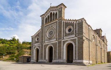 Fototapeta na wymiar medieval church in Cortona, Tuscany, Italy