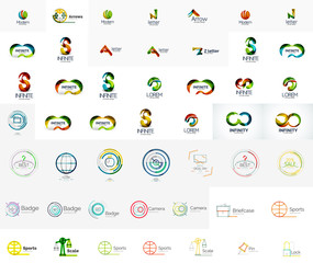 Naklejka premium Mega collection of abstract company logo designs
