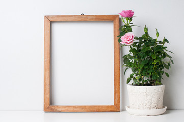 frame and rose