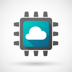 CPU icon with a cloud