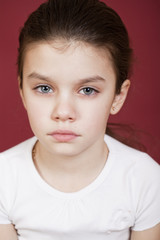Studio portrait of a pretty little girl