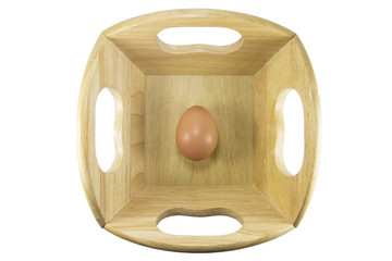 The Eggs in a wooden box