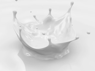 Milk Crown Splash Abstract Background