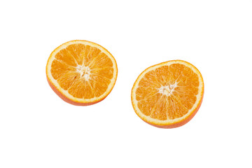 Orange Portion with Clipping Path - Stock Image