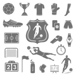 Set of vector icons football