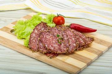 Sliced salami
