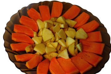 pumpkin and apple slices