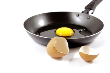 Pan and egg without frying