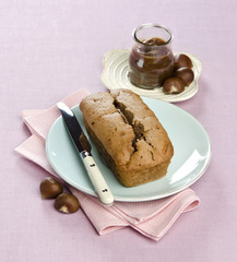 cupcake with cream of chestnuts