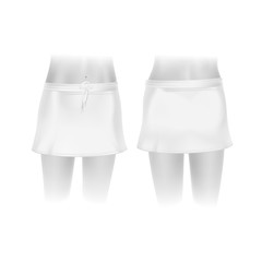 Vector White Skirt Isolated on Background