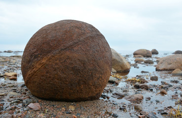 Bomb on the sea shore