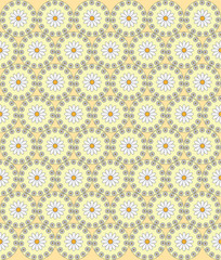 Seamless daisy vector pattern
