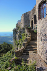 Socerb castle entrance staircase, Slovenia, Europe