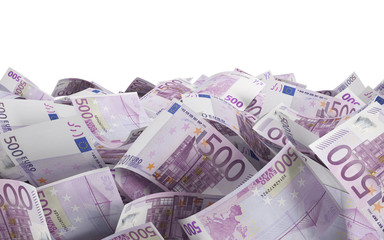 500 euro bills - obrazy, fototapety, plakaty