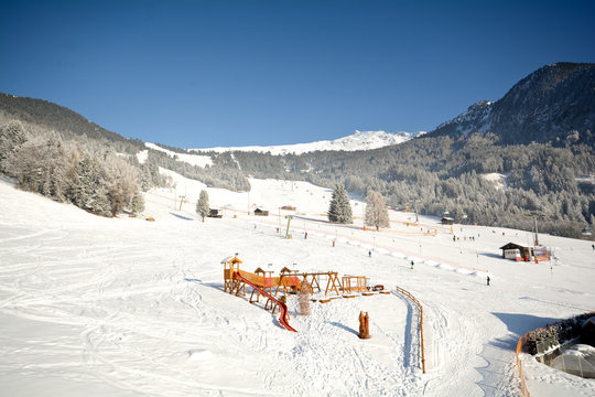Ski resort in the Alps - Hochzeiger Pitztal, Tyrol Austria