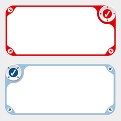 Two vector frames and arrows and check box