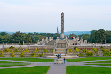 Statues in Vigeland park. Oslo, Norway © Belikova Oksana