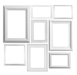Collage of frames isolated on white
