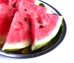 Fresh slices of watermelon, close up