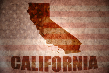 Vintage california map