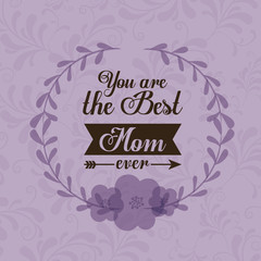 Happy mothers day card design, vector illustration.