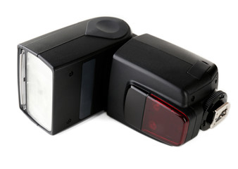 Camera flash isolated on white