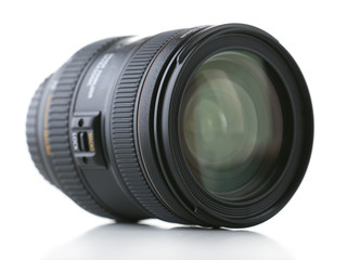 Camera lens isolated on white