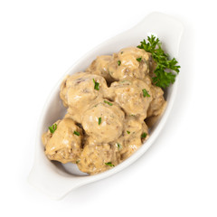 Classic Swedish Style Meatballs. Selective focus.