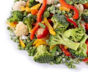 Frozen vegetables isolated on white © Africa Studio