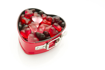 mold with jelly heart